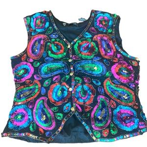 230 Modi sequin waist coat M